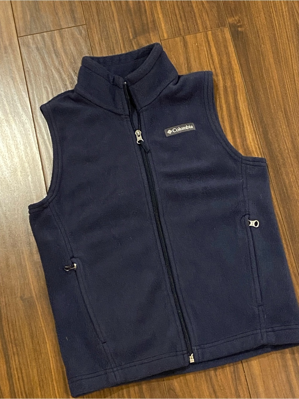 Columbia Navy Fleece Vest size small 8, boy girl unisex